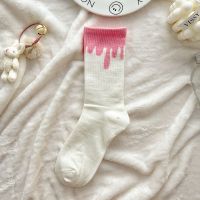 一双装(体验装) 粉色袜子女韩版中筒ins潮百搭学院风可爱日系卡通秋冬季学生长袜