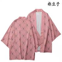 祢豆子 110 鬼灭之刃动漫周边羽织蝴蝶忍义勇衣服无一郎七分短袖T恤二次元cos