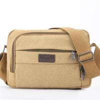小号无字母款卡其色 帆布工具包大号小号单肩斜跨手提电脑包家电维修包可印字多功能包