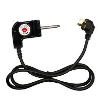 1米[国标线]平口 韩式多功能电热锅电源线家用电炒锅电烧烤盘三孔插头连接线调温线