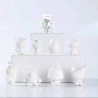 散装8个+1暴力熊送12颜料2笔1盘 流体暴力熊彩绘石膏娃娃儿童手工diy制作玩具礼物涂色玩具男女孩