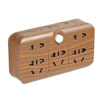 木纹款安全门不带USB 3插位 无线转换器安全门转换插头电源插座多用USB多用插头家用排插