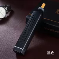 不带点烟器/黑色 车载烟灰缸车内不掉烟灰神器带电子点烟器便携式懒人免弹烟烟套潮