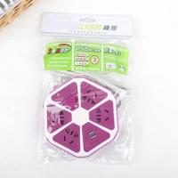 经典款线2.4米 智能多功能带USB插排大功率 立体充电插座 家用安全电排插接线板