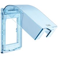 蓝色透明防水盒(86型) 1只装 开关防水盒防水插座保护盒86型防水罩浴室卫生间防溅盒保护套