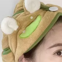 Little Monster 落日黄 Little Monster小怪兽干发帽女可爱高颜值速干免吹强吸水学生宿舍