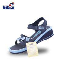 蓝色 35 越南平仙凉鞋 夏季女士凉鞋 中老年轻便防滑涉水沙滩鞋 坡跟露趾