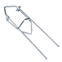 银色 钓鱼竿双杆支架地插杆架手海竿支架超硬插地炮台简易架子钓鱼专用