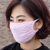 莫代尔点点玫粉 [四季薄款] 韩版春秋夏冬季加大薄款舒适口罩女士防紫外线遮阳防晒莫代尔纯棉