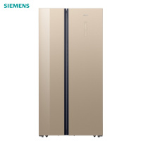 西门子(SIEMENS) KA50SE30TI 对开门冰箱502升超薄风冷无霜 大容量嵌入式 玻璃门金色