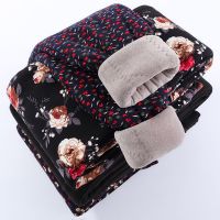 冬季棉裤女加绒加厚高腰大码中老年人保暖裤外穿口袋羊毛保暖棉裤