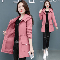 有里布/好质量风衣外套女中长款春秋韩版宽松大码休闲大衣春