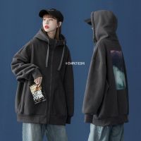 美式开衫卫衣男女外套宽松韩版ins潮情侣薄款高街oversize上衣