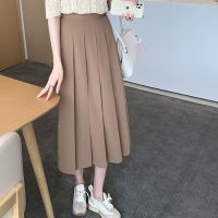百褶半身裙女高腰显瘦中长款日系jk2021新款百搭a字裙