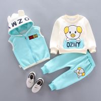 男宝宝秋冬装加厚套装0-1-2-3-4岁婴儿童女童装加绒童装儿童衣厚