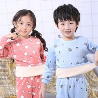 男童女童冬季加绒秋衣秋裤儿童保暖内衣套装中大童加厚衣服居家