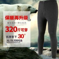 男士保暖裤男加绒加厚中老年加肥加大棉裤冬季绒裤高腰宽松棉毛裤