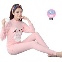 少女秋衣秋裤套装棉中大童女童内衣套线衣线裤全棉青少年棉毛衫