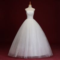 2020新款轻婚纱礼服显瘦一字肩简约齐地法式赫本女秋冬季小个子