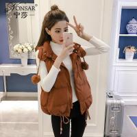 2020棉马甲女短款韩版新款修身秋冬百搭休闲棉服连帽马夹背心外套