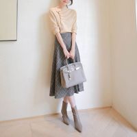 秋冬温柔系职场轻熟风女装两件套淑女气质穿搭范套装裙子秋季