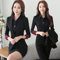 职业装女装套装2021新款时尚ol修身西装套装女春秋正装酒店工作服