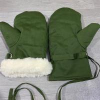 皮毛两指手套 一指手套保暖抗寒 手闷子棉手套 皮毛一体内胆 抗寒