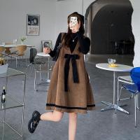 秋冬胖mm300斤特大码减龄显瘦宽松a字连衣裙复古220潮遮肚