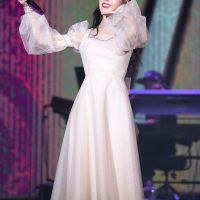 2021年早春新款女装网纱仙女裙年会礼服iu李智恩同款长款连衣裙女