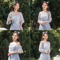 伴娘服女2021新款春夏季简约大气伴娘团闺蜜裙平时可穿中长款礼服