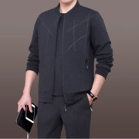 2021秋季新款中老年运动服套装男爸爸装休闲套装男服装春秋三件套