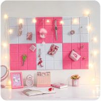 毛毡板九宫格背景墙贴展示板自粘软木板记事留言板粘贴照片墙