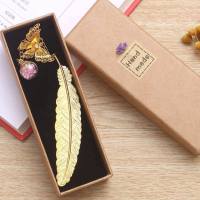 金属羽毛书签创意生日礼品古典中国风情人节男女朋友闺蜜毕业礼物