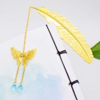 仙气古风宫铃金属书签古典羽毛树叶送同学送闺蜜创意礼品生日礼物