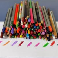 库存绘画彩绘填色水溶油性混装彩色铅色100支品