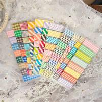 格纹打底创意手帐盐系素材拼贴背景纸无粘性方格便签纸分装袋