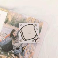 ins卡通可爱面包便签本少女心学生牛油果网格记事备忘便携本