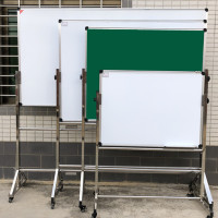 黑板支架式移动白板绿板教学培训办公室立式展示板不锈钢架