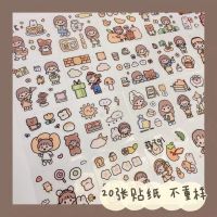 ins可爱小女孩防水贴纸桌面学生少女心diy手账素材装饰自粘小图案
