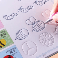 3-8岁趣味简笔画 幼儿园分步学画绘画册宝学画画本儿童练字帖涂色