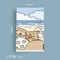 韩系ins风便签纸本fommy萌可爱小女孩卡通森林旅行计划备忘留言本