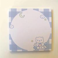 可爱软萌蓝色小熊便签本ins小熊兔便利n次纸清单计划留言本