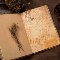 a5欧式复古风格彩页日记本 个性创意牛皮纸插画心情笔记本子礼品
