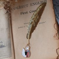 哈利波特周边生日礼物金属羽毛书签格兰芬多斯林校服学院礼品