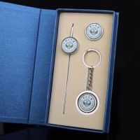 新品清华大学书签金属校徽徽章钥匙扣套装书签礼