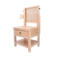 一体升降画架实木松木伸缩画桌椴木画板支架式美术生画室儿童专用