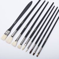 黑骑士水粉笔单支 美术生米亚水粉画笔马毛笔猪鬃丙烯油画笔