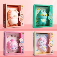 减压本套装可爱慢回弹学生卡通彩页手账本少女心a5记事笔记本