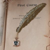 哈利波特周边生日礼物金属羽毛书签格兰芬多斯林校服学院礼品