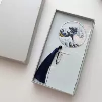 创意金属书签古典中国风千里江山神奈川梵高油画浮雕老师学生礼物